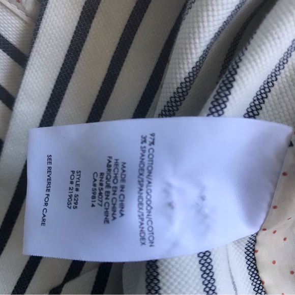 CAbi Ticking Stripe Blazer w/Bell Sleeves S - Picture 9 of 10